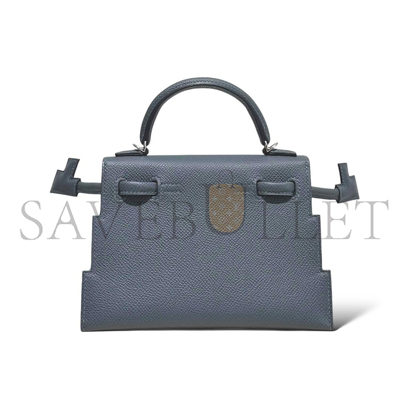 HERMÈS KELLY DOLE PICTO GRIS MISTY EPSOM 620584 (18*15*6cm)